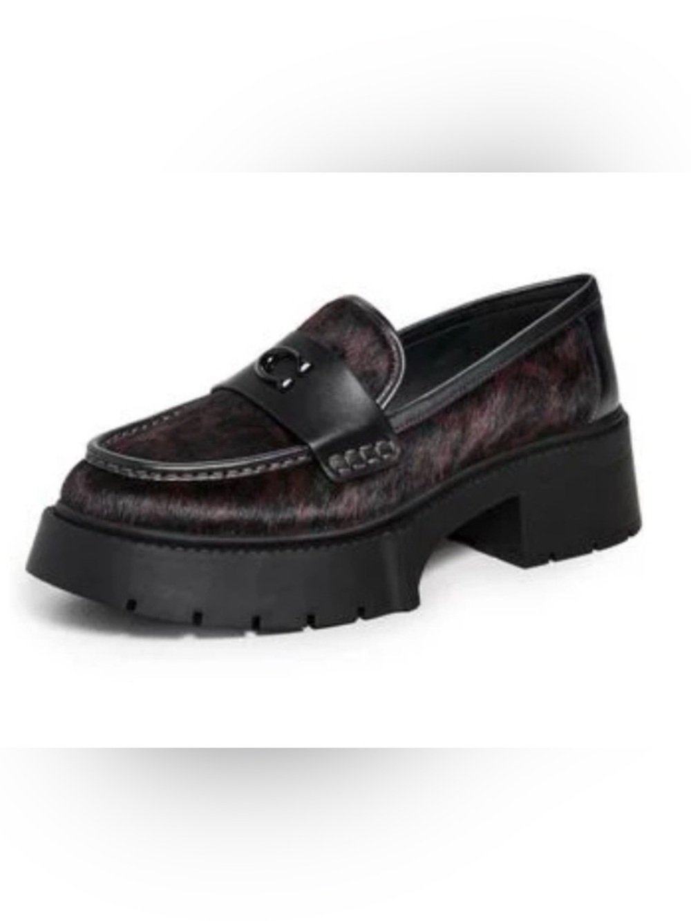 Coach Leah Platform Leopard Print Loafers Size 7.5